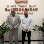 القنصل  العام للسودان في جنوب الصين يزور  مقر شركة الوتين وصاحبها وائل تركاوي