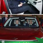 الرئيس التركي اردوغان يهدي الرئيس السيسي سيارة كهربائية تركية خلال زيارته لمصر